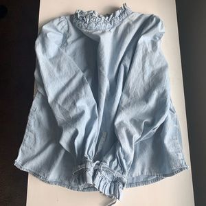 Zara crop top w/cute wrist-tie and neck details